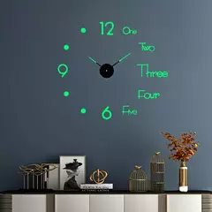 Grande Espelho Acrílico Adesivos Relógio De Parede, 3D DIY Relógios De Quartzo, Design Moderno, Relógios De Moda, Sala De Estar, Home Decor, Horloge, 2023 - comprar online