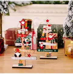 Imagem do Árvore De Natal De Madeira Desktop Ornamento, Placa De Sinal De Papai Noel, Decoração De Natal Para Casa, Presente De Ano Novo, Feliz Natal, 2025