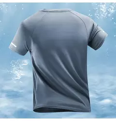 CHRLCK-Camiseta masculina de corrida, seda gelo, top fino, secagem rápida, mang - Wolf Magazine