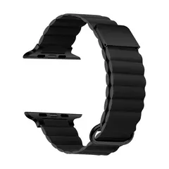 Pulseira Magnética de Couro para Apple Watch, Ultra Band, Pulseira Loop, Mulheres, Série iWatch 9, 8, 7, SE 6, 49mm, 44mm, 40mm, 41mm, 45 milímetros, 38 milímetros, 42 milímetros