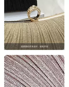 Bolsa de ombro longa quadrada plissada para mulheres, bolsas de noite, bolsa elegante, bolsa de festa, casamento, baile, aniversário, luxo, novo