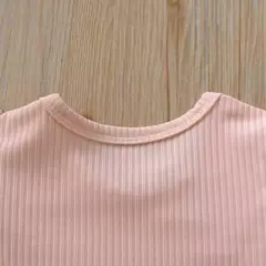 Baby Girls' Ruffles Romper, Bodysuits recém-nascidos, macacão de manga curta, roupas de malha com nervuras, roupas de verão, 0-18 meses - Wolf Magazine