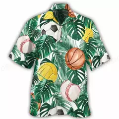 Camisa havaiana com estampa 3D masculina papagaio, blusa de praia casual manga curta, camisa lapela vocacional, moda menino na internet
