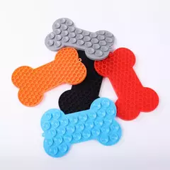 Suprimentos para animais de estimação silicone pet lambendo esteira gato anti-asfixia com tigela de comida lenta filhote de cachorro banho distraído lambendo placa talheres - comprar online