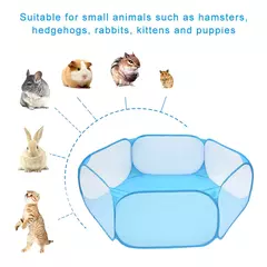 Cercadinho portátil para animais de estimação, gaiola para cães e gatos, cercadinho dobrável para hamster, ouriço, animais pequenos, respirável, filhote de cachorro, animal de estimação ao ar livre, quente na internet