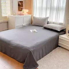 Conjunto de cama de tecido com escova de cor sólida, 2 lados, 4 peças, capa de edredom, fronha, lençol, colcha, único, queen, king size na internet