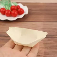 Barco De Madeira Descartável Para Sushi, Salada Sobremesa Tigela, Tigela De Madeira De Pinho, Bandeja De Placa, 50PCs na internet