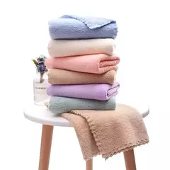 Toalha de rosto absorvente de microfibra grossa, alta densidade, velo coral, secagem rápida, macio, absorvente, limpo, rosto - loja online
