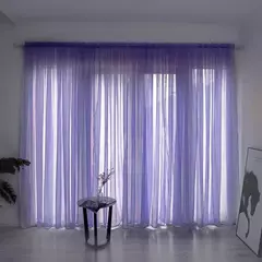 Imagem do Cortinas transparentes de tule para sala de estar, cortina transparente para janela, haste de bolso, painel de quarto, decoração de tecido