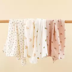 Imagem do Bebê recém-nascido Super Soft Musselina Swaddle Wrap, Menino e Menina, Toalha de Banho Kids, Carrinho de Bebê Cobertor, Gaze de Algodão, Secagem Rápida