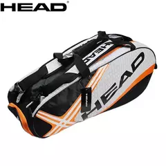 Saco De Raquetes De Tênis De Cabeça, Mochila De Grande Capacidade, Badminton Gymbag, Saco De Raquete De Squash com Sapatos Separados, 3-6 Peças - loja online