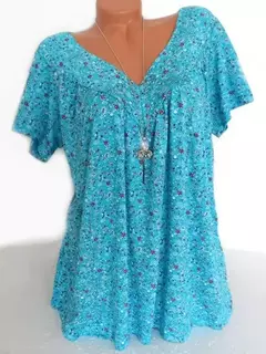 Imagem do Camiseta comprida sem mangas solta feminina, pijamas com decote em v, tops femininos, moda estampada floral, colete casual sexy, camiseta de verão