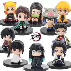 4-5 pçs/set Anime Demon Slayer Kimetsu No Yaiba Figura Q Posket Kamado Tanjirou Kamado Nezuko Agatsuma Figura Brinquedos 4-5 cm