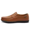 Couro de vaca natural masculino mocassins de couro genuíno italiano, sapatos de vestido masculino, calçado formal, casual, marca, venda