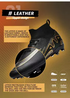 Botas de campo de futebol profissional para homens, grampos antiderrapantes, sapatos de treinamento de grama interna para crianças, sociedade original - comprar online