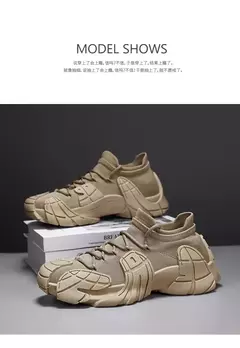Casual Mesh Ventile Calçados esportivos para homens e mulheres, casais, meias de malha, sola grossa, tênis de lazer, tênis mecha na internet