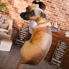 Macio Lifelike Animal Jogar Travesseiro, Hound Plush Almofada Criativa, Travesseiro Do Cão 3D, Almofada Do Escritório - comprar online