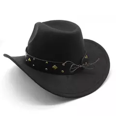 Mulheres e Homens Lã Ocidental Chapéu de Cowboy, Cavalheiro Senhora Jazz Cloche Sombrero Bonés, Tamanho Grande, Inverno, Outono, Novo, 2