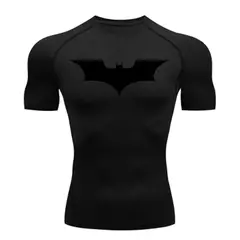 Tênis de corrida de secagem rápida masculina camiseta, camiseta curta fitness, top esportivo, calças justas de ginástica, camisa de compressão muscular, treino, MMA Coquete na internet