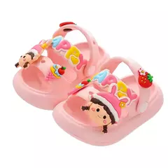 Sandálias infantis de desenhos animados antiderrapantes, sandálias de coelho bonito para bebês, sola macia para meninos, sapatos de praia infantil, verão - comprar online