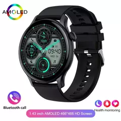 Smartwatch True AMOLED para mulheres, tela feminina, sempre mostrar a hora, 466x466 HD, rastreador de saúde, chamadas de voz, smartwatch para Xiaomi, 2024 - Wolf Magazine