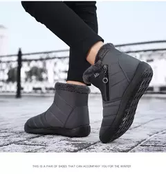Imagem do Mulheres Botas Watarproof Ankle Boots Para As Mulheres Sapatos de Inverno Manter Botas de Neve Quente Feminino Zipper Botines Botas Inverno Mujer