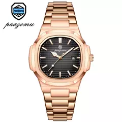 PAAZOMU-Relógio de pulso masculino, impermeável, luminoso, cronógrafo, aço inoxidável, relógios quartzo - comprar online