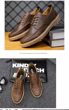 Imagem do Sapato Oxford casual masculino, sapato de couro masculino, mocassins com renda de luxo, sapato de vestido masculino brogue, moda clássica, 2024
