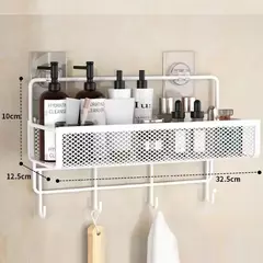 Portable Hanging Wall-Mounted Storage Rack, No-Drilling, Banheiro, Cebola, Alho, Tempero Organizador, Cozinha Cesta De Armazenamento, Umidade - comprar online