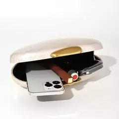 Imagem do Café nova pérola concha crossbody oval ombro ganso ovo saco de noite garras festa moda acrílico bolsas marcas bolsa luxo