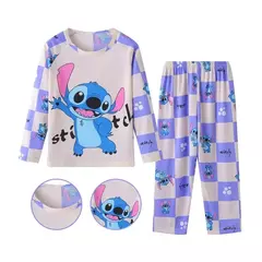 Conjunto de pijamas de manga comprida infantil, Winnie the Pooh Desenhos animados, Mickey e Minnie, menino e menina - Wolf Magazine