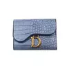 Pequena bolsa de couro para mulheres, bolsa de cartão, embreagem, grampo de dinheiro, pequena, moda, marca de luxo, fêmea