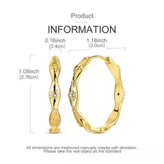 Brinco de argola de prata 925 para mulheres, ouro rosa, amarelo, joias minimalistas originais - comprar online