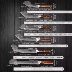 XINZUO-Damascus Steel Kitchen Knife, 67 Camadas, Chef Slicing Utility Paring Kni - loja online