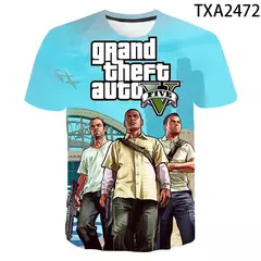 Camiseta do jogo Grand Theft Auto para homens e mulheres, Gta 4, 3D Print, O-Neck, T-shirt de manga curta, roupas grandes, moda casual, homem - Wolf Magazine