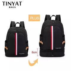 Imagem do TINYAT-Mochila impermeável para homens e mulheres, bolsa de volta à escola com armazenamento de sapatos, dobrável, resistente a manchas, estudante