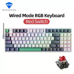 Machenike-K500 Teclado mecânico para jogos, Teclado com fio, Hot Swappable, 94 teclas, RGB Light, Mac, Windows na internet