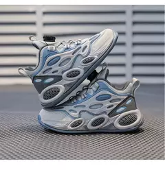 Tênis antiderrapante de basquete para crianças, resistente ao desgaste, malha, respirável, fivela rotativa, crianças pequenas, casual, formadores, moda - comprar online