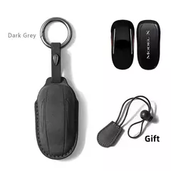Alcantara couro carro inteligente remoto protetor chave caso capa fob para tesla modelo 3 modelo y modelo s modelo x chave escudo acessórios - loja online