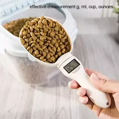 Balança de alimentos para animais de estimação, colher medidora lcd eletrônica de precisão, ferramenta de pesagem para alimentação de cães e gatos, colher digital, display de cozinha - Wolf Magazine