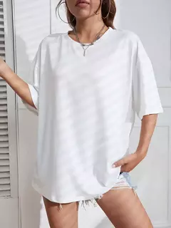 Camiseta de algodão de manga curta feminina, macia, respirável, roupa confortável, básica, que combina, solta, feminina, fitness, monocromática