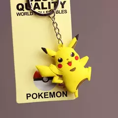 Pokemon chaveiro pikachu anime figura de ação brinquedo kawaii dos desenhos animados moda charmander psyduck boneca chaveiro saco carro pingente presente do miúdo - comprar online