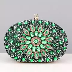 Sacos De Noite De Strass Flor, Embreagem De Baile De Metal, Embreagem De Diamantes Com Corrente, Bolsas De Ombro Para Casamento, Bolsa Feminina - comprar online