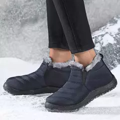 Tênis impermeáveis para mulheres, sapatos vulcanizados femininos, plataforma plana, caminhar, ao ar livre, inverno, 2024