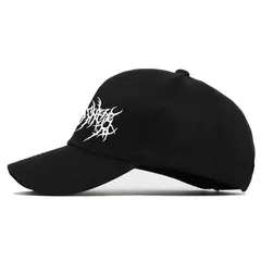 Boné de beisebol com bordado para homens e mulheres, boné de algodão punk e gótico street, esportes ao ar livre, bonés pretos Y2K para pai, moda - loja online