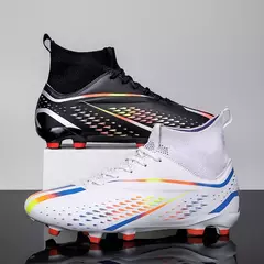 Botas masculinas de futebol longas, sapatos de futebol ao ar livre, grampos internos, futsal confortável, confortável antiderrapante, FG, TF, fósforo para meninos - Wolf Magazine