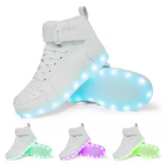 Tênis luminosos infantis, tênis de LED com sola luminosa, sapatos iluminados para crianças, meninos e meninas, tamanho 25-40 - loja online