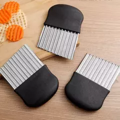 Fatiador de batatas em aço inoxidável, Faca de cozinha, Cortador de massa, Legumes, Fruit Crinkle, Chopper ondulado, French Fry Maker Tools, Gadget na internet
