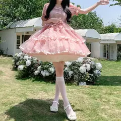Imagem do Anágua com babados multi-camadas para mulheres, saia bolha fofa, saia crinolina, sem aro, sem desossada Lolita Puffy Mini Skirt