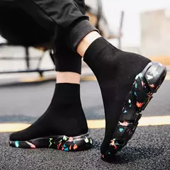 Imagem do MWY Confortável High Top Sneakers, Meias masculinas tênis de corrida, Kids Wal